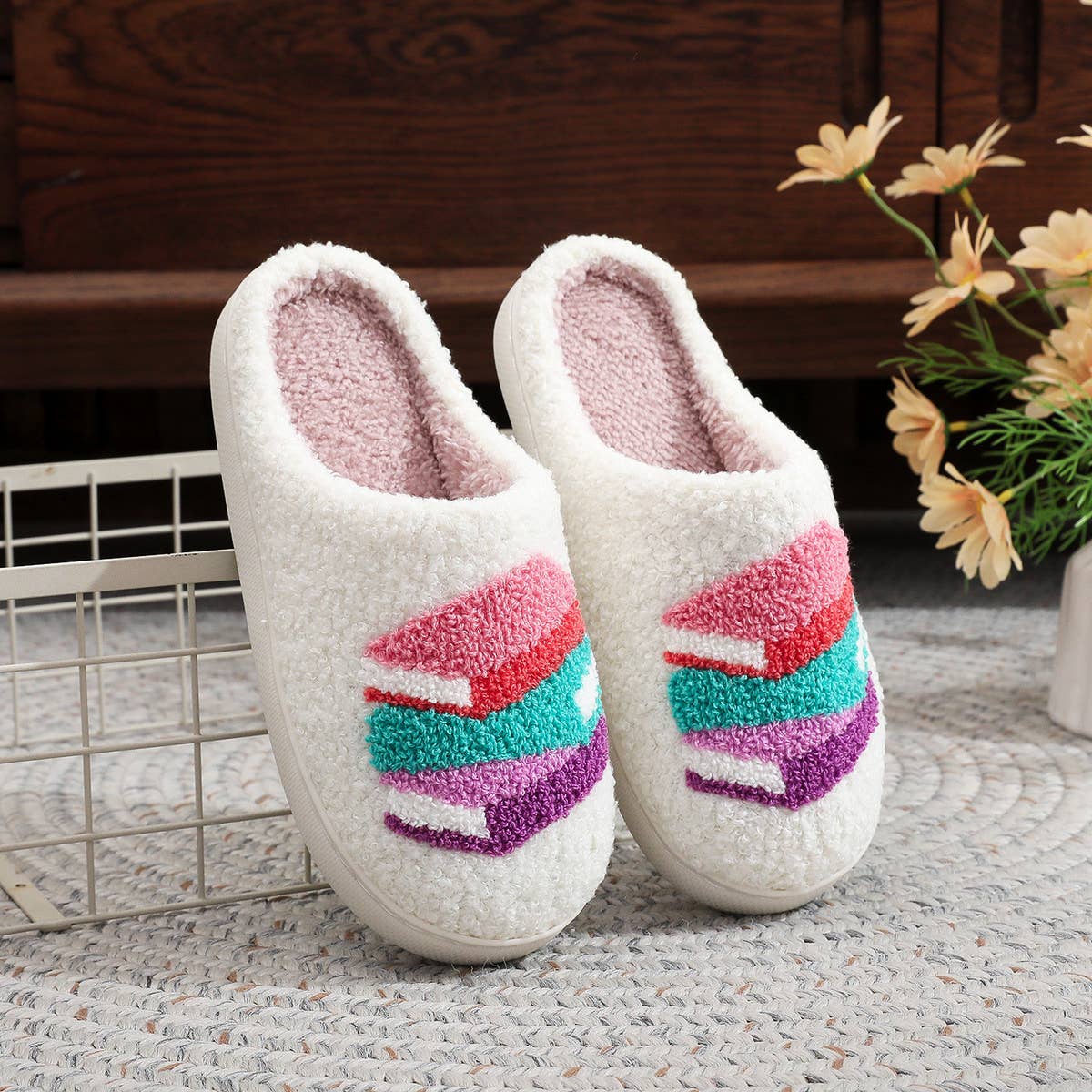 Bookish Sherpa Slippers – Cozy Slippers for Readers & Homebodies