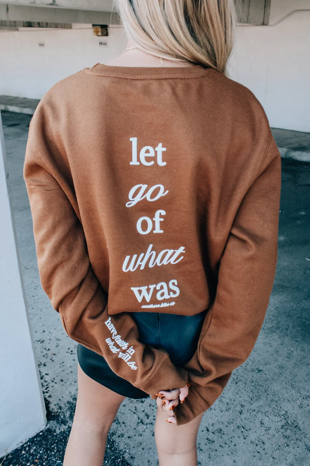 Accept What Is Sweatshirt – Affirmation Fleece Crewneck for Women