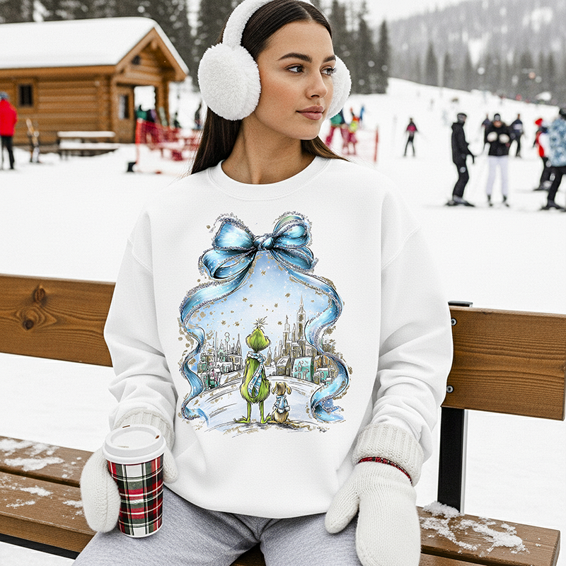 Blue Coquette Winter Village Sweatshirt – Front or Back Print