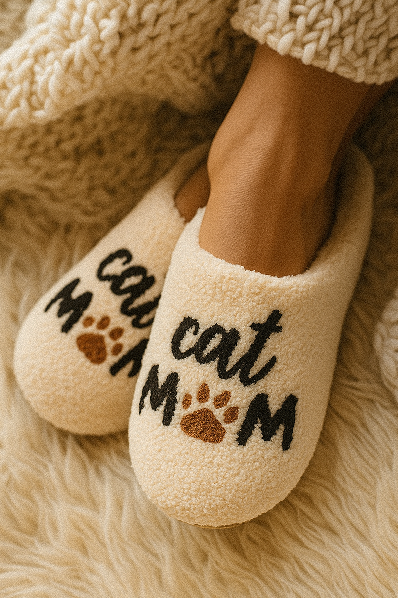 Cat Mom Slippers