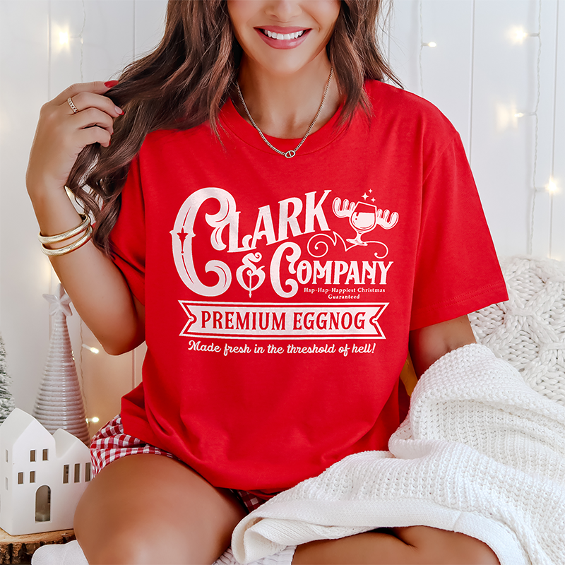 Clark & Company Premium Eggnog Lightweight Holiday Tee