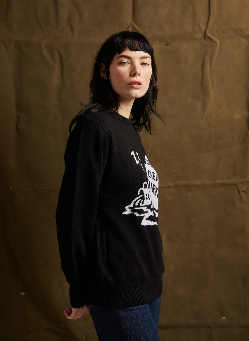 Dead Tired Knit Sweater – Funny Coffee Lover Pullover for Women