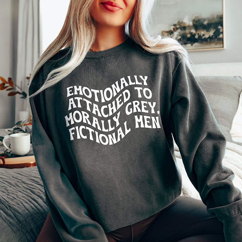 Emotionally Attached To Morally Grey, Fictional Men Crewneck