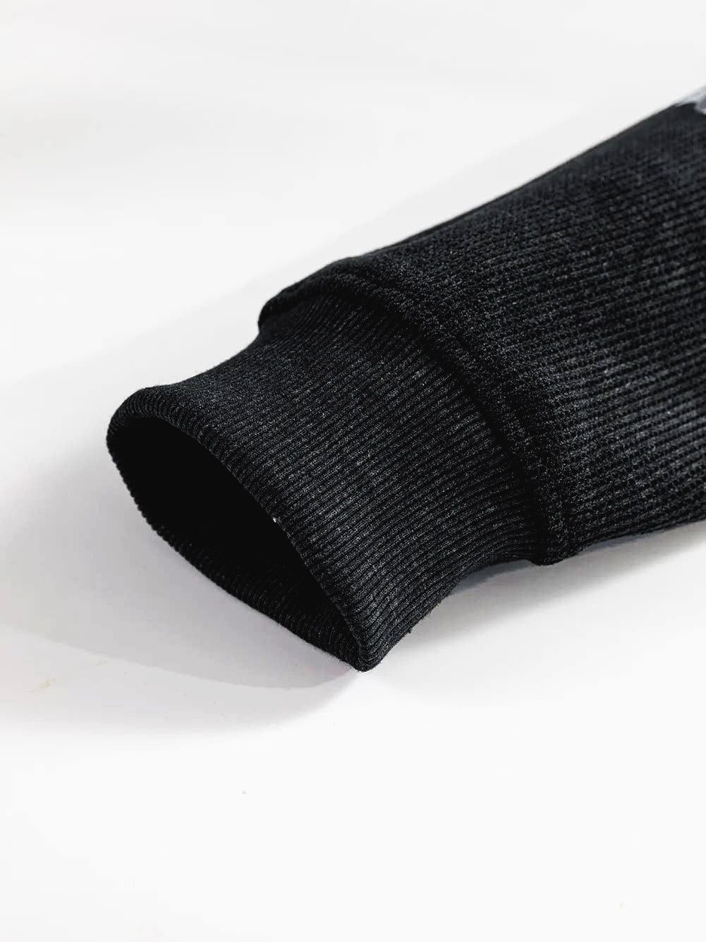 Black Ghost Corded Crew Sweatshirt – Cute Halloween Pullover for Women