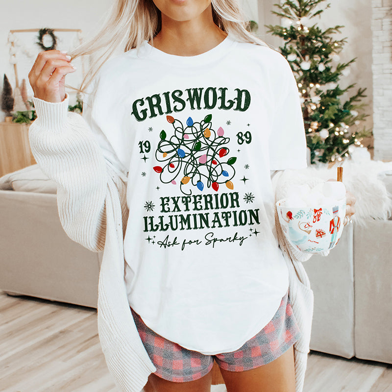 Griswold Exterior Illumination Heavyweight Holiday Tee