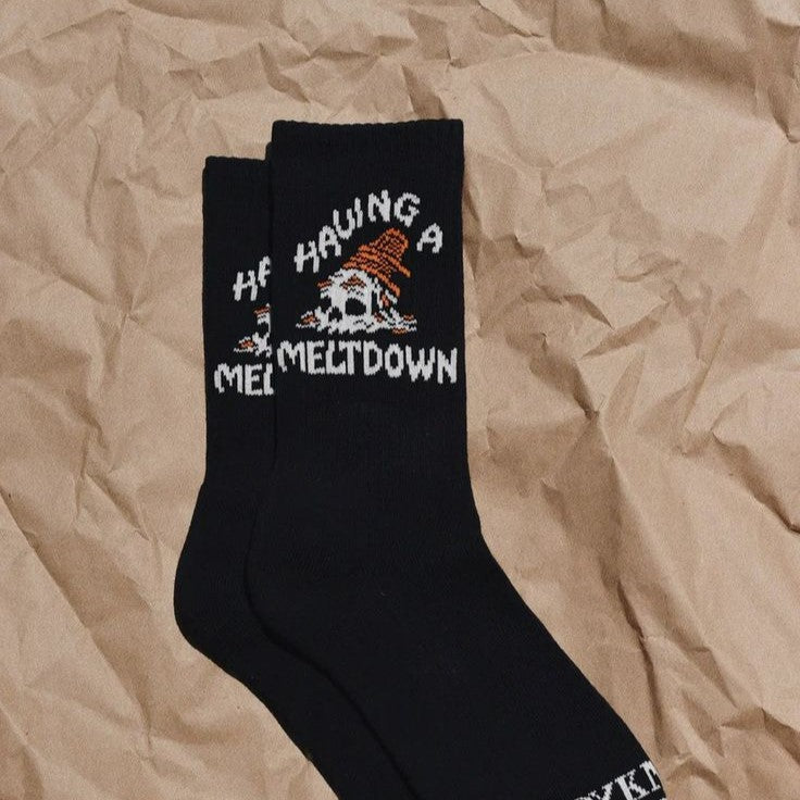 Having A Meltdown Vintage Style Crew Socks