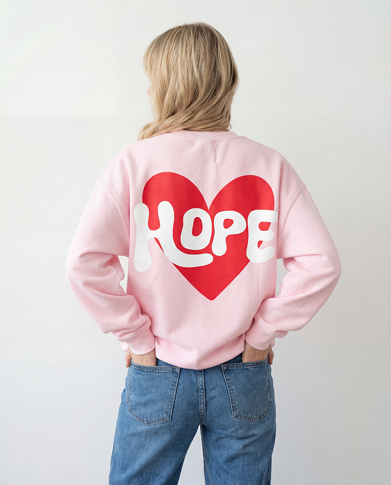 Hearts for Hope Sweatshirt - Pink