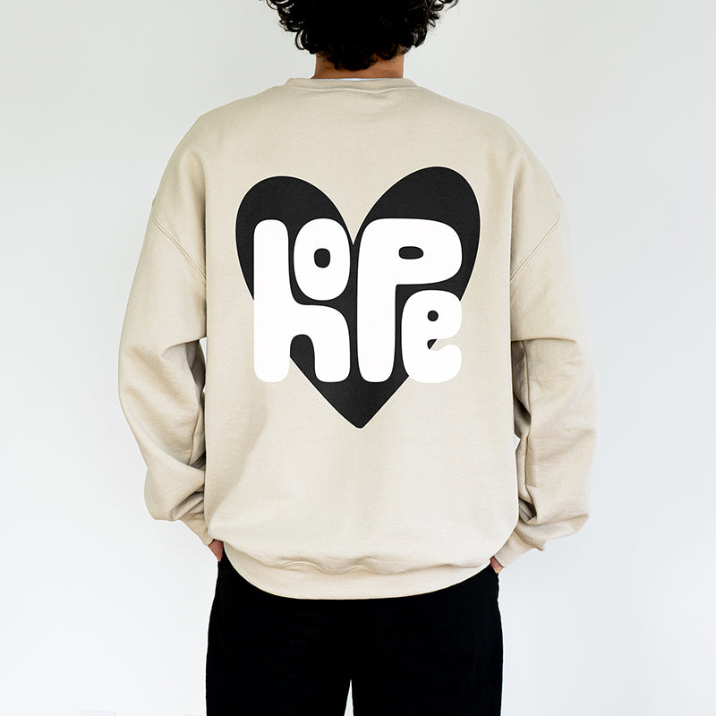 Hearts for Hope Sweatshirt - Sand