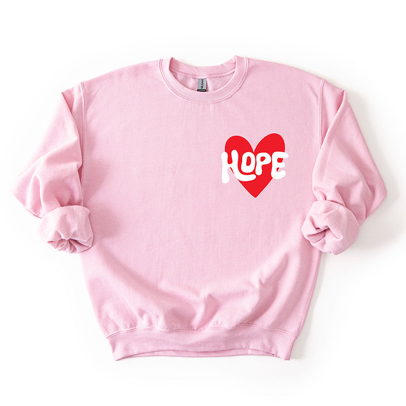 Hearts for Hope Sweatshirt - Pink