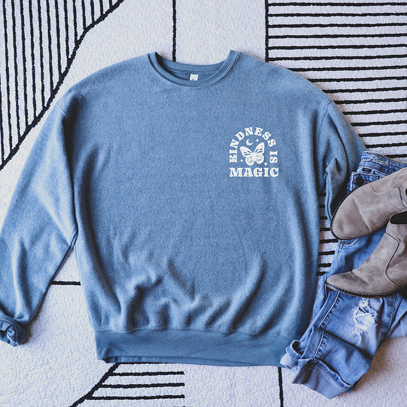 Kindness Is Magic Embroidered Crewneck Sweatshirt - Final Sale