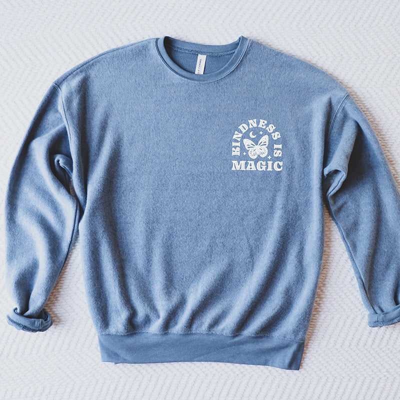 Kindness Is Magic Embroidered Crewneck Sweatshirt - Final Sale