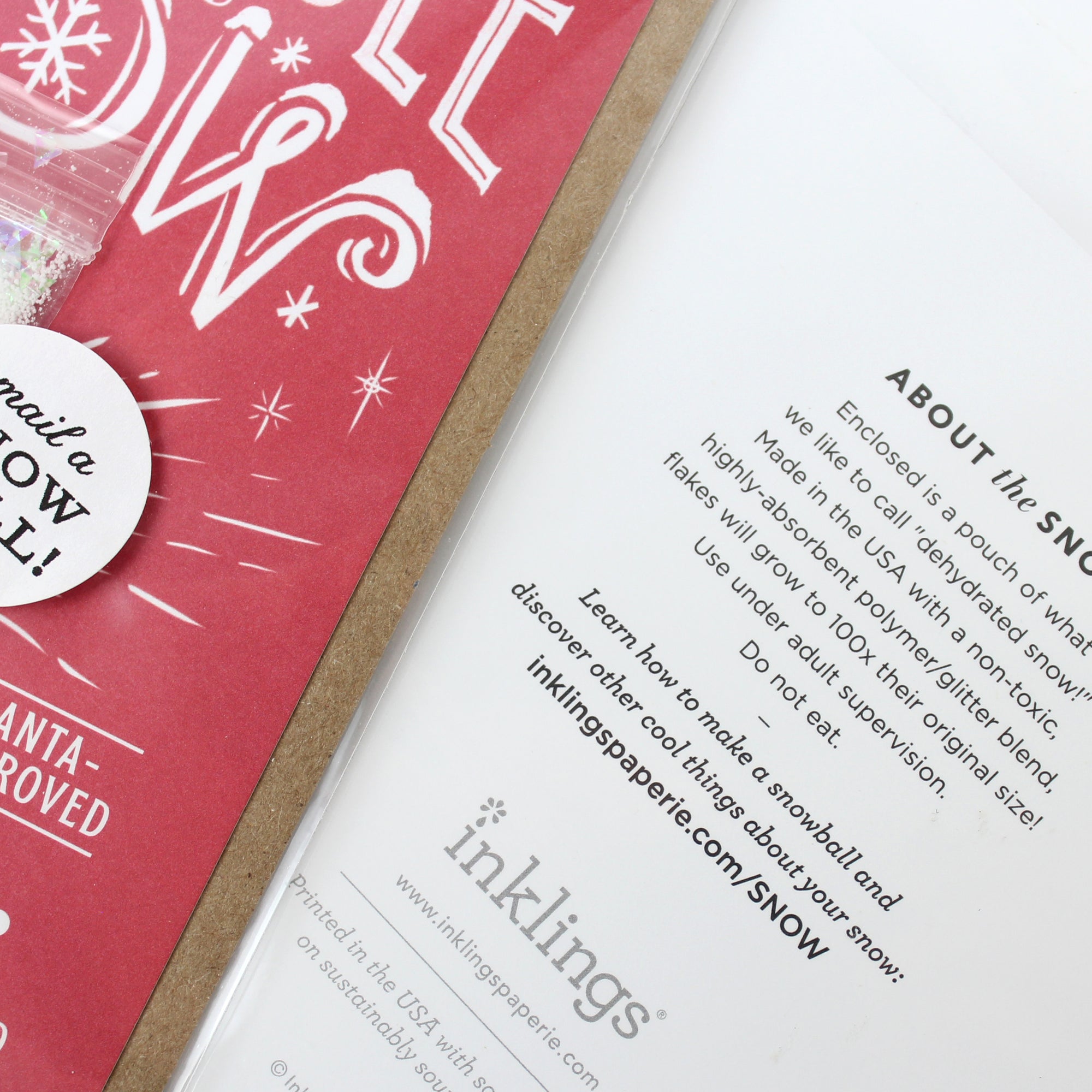 North Pole Snow Card – Mail a Snowball Greeting Card | Interactive Christmas Card Made in USA