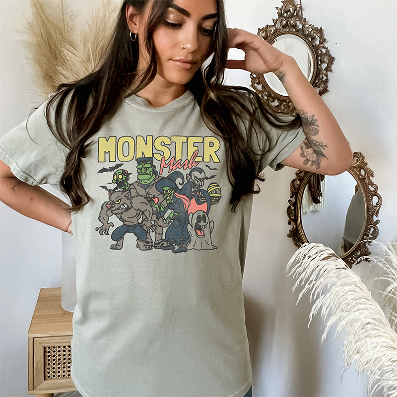 Vintage Monster Mash Halloween Tee Shirt