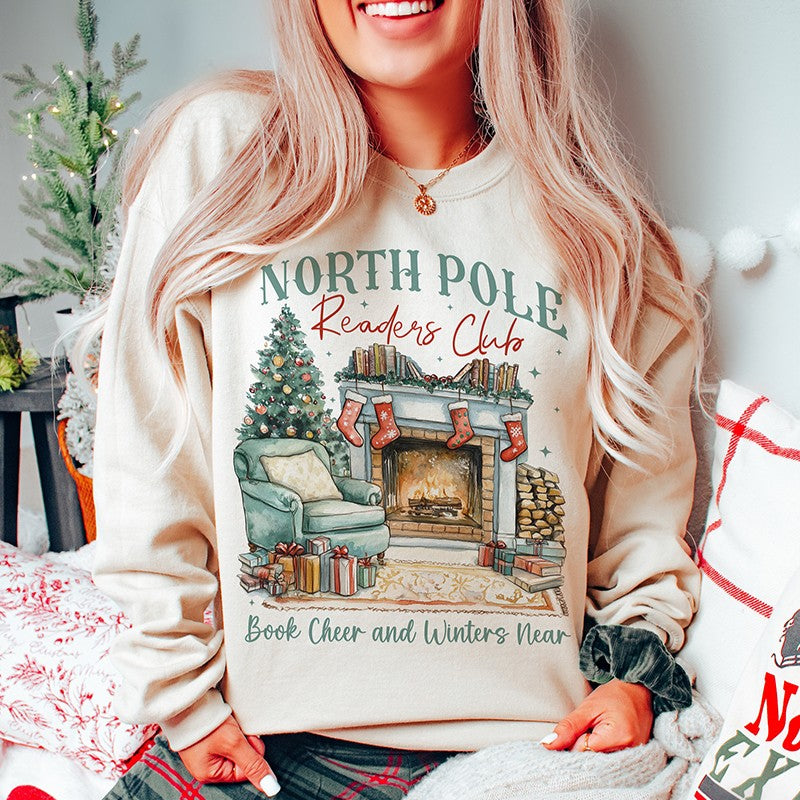 North Pole Readers Club Sweatshirt – Bookish Holiday Pullover