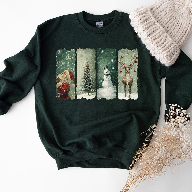Retro Christmas - Holiday Unisex Sweatshirt