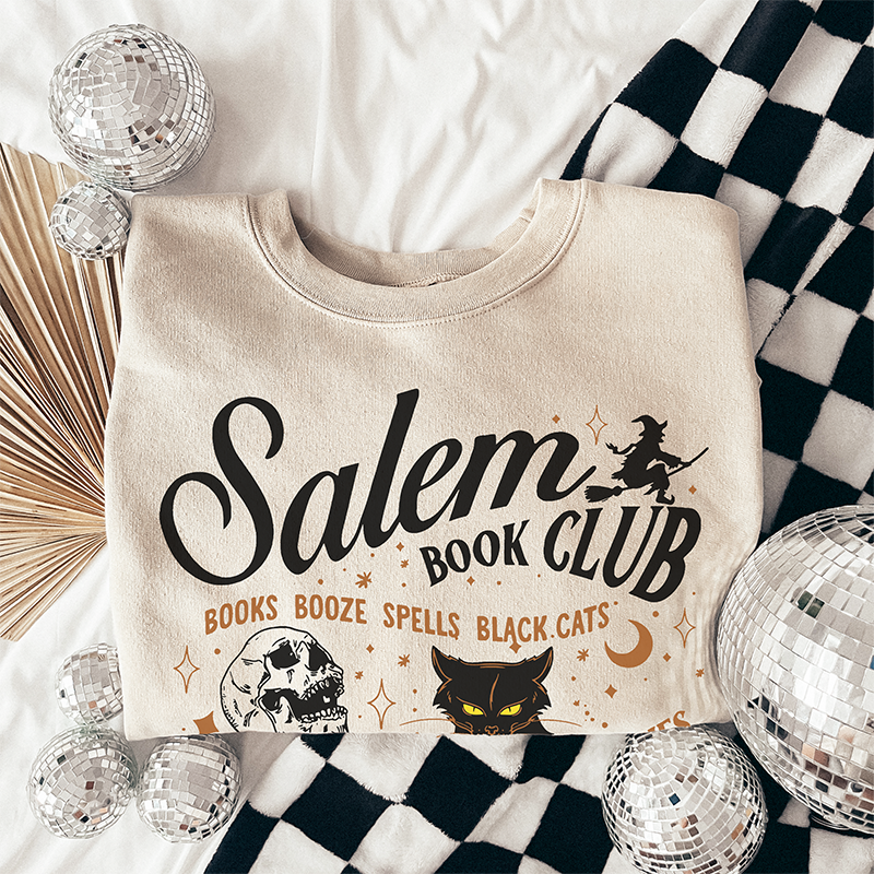 Salem Book Club Halloween Crewneck Sweatshirt