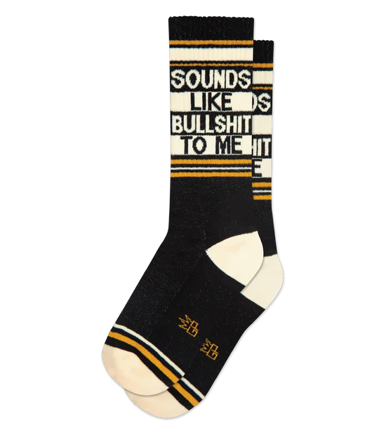 Sounds Like Bullshit To Me Socks – Funny Unisex Gym Socks Made in USA