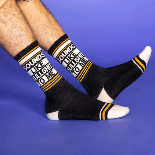 Sounds Like Bullshit To Me Socks – Funny Unisex Gym Socks Made in USA