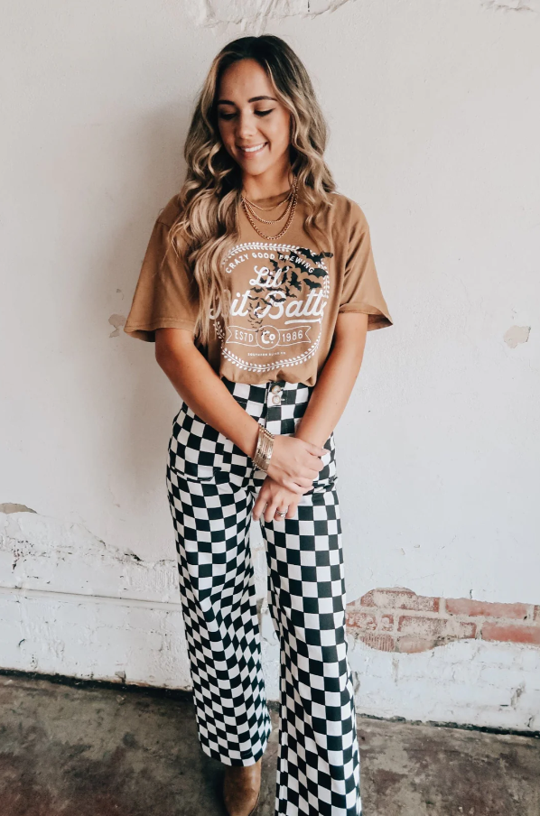 Lil Bit Batty Graphic Tee – Funny Halloween Shirt for Women