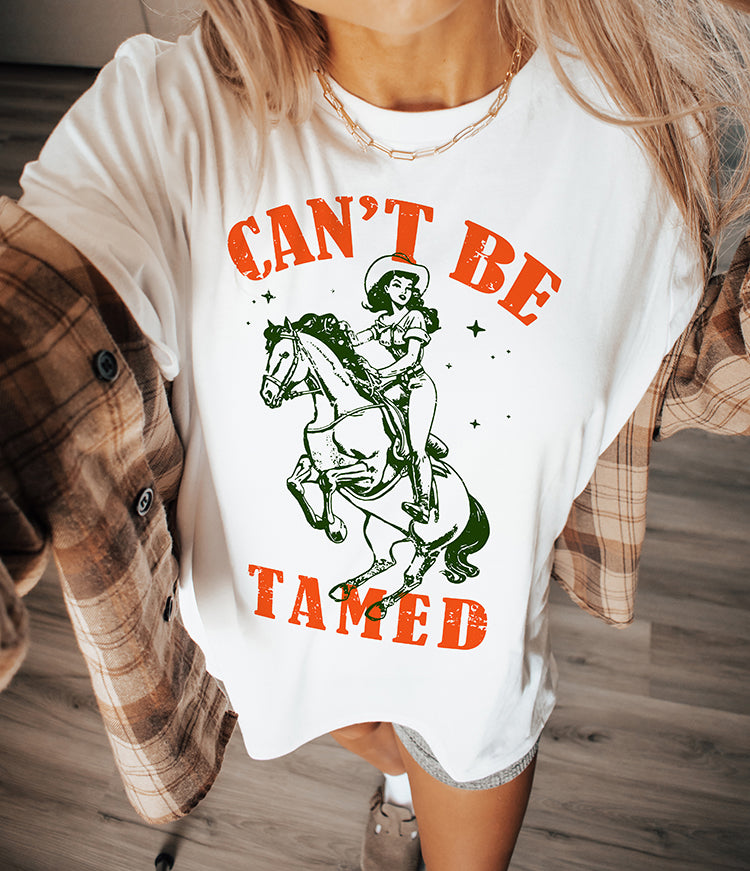 Can't Be Tamed Western Cowgirl Graphic Tee