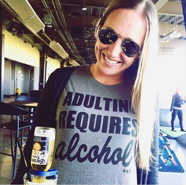 Adulting Requires Alcohol Lightweight Tee (Wholesale)
