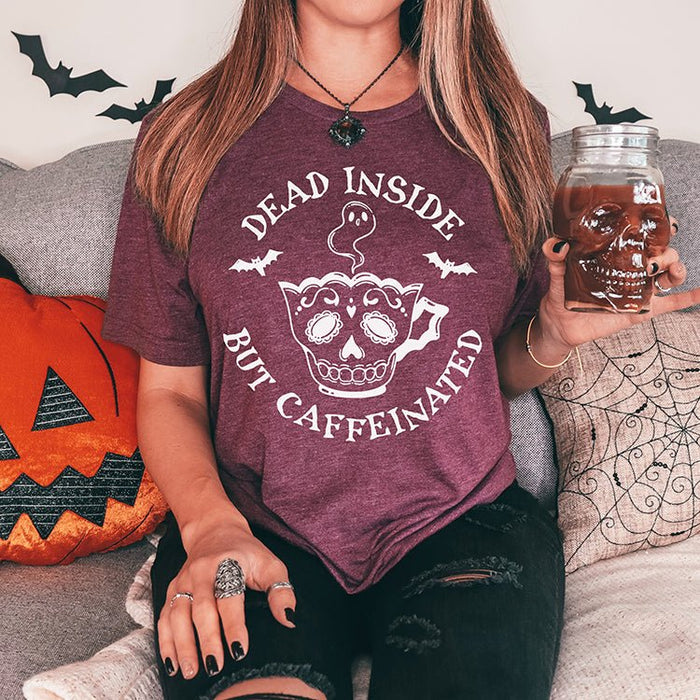 Dead Inside But Caffeinated Lightweight Tee - Alley & Rae Apparel