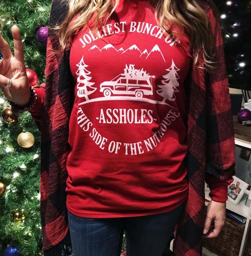 Jolliest Bunch Of Assholes This Side Of The Nuthouse Lightweight Long Sleeve Tee - Alley & Rae Apparel