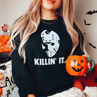 Killin' It Halloween Crewneck Sweatshirt - Alley & Rae Apparel