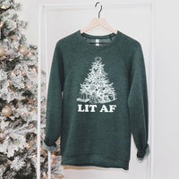 Lit AF Raglan Sweatshirt - Alley & Rae Apparel