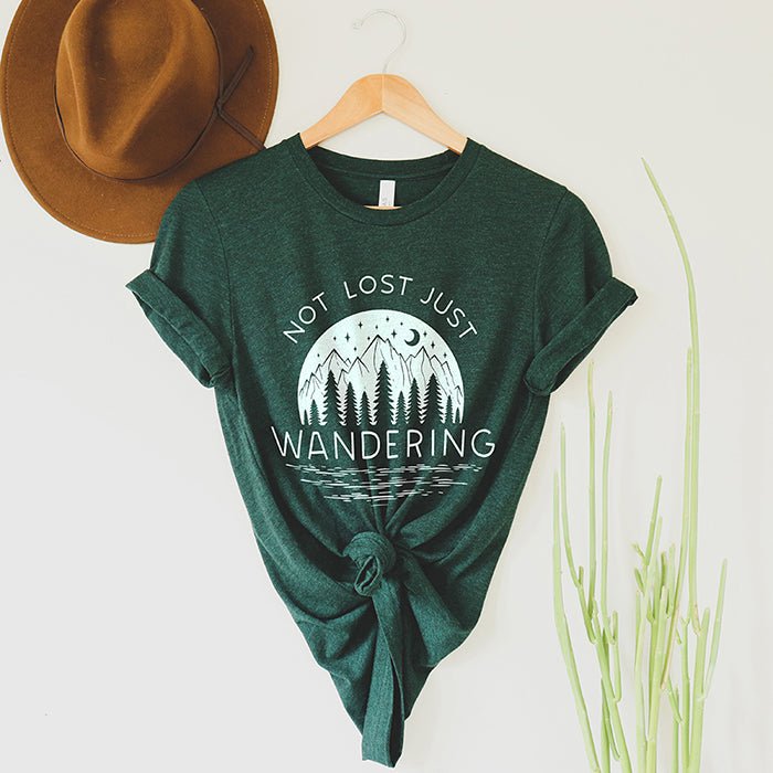 Not Lost Just Wandering Lightweight Tee - Alley & Rae Apparel