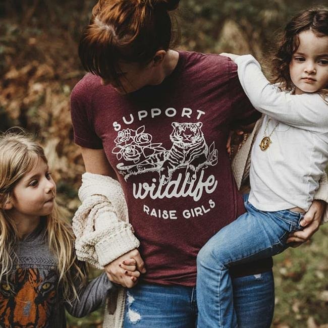 Support Wildlife Raise Girls Tee - Alley & Rae Apparel