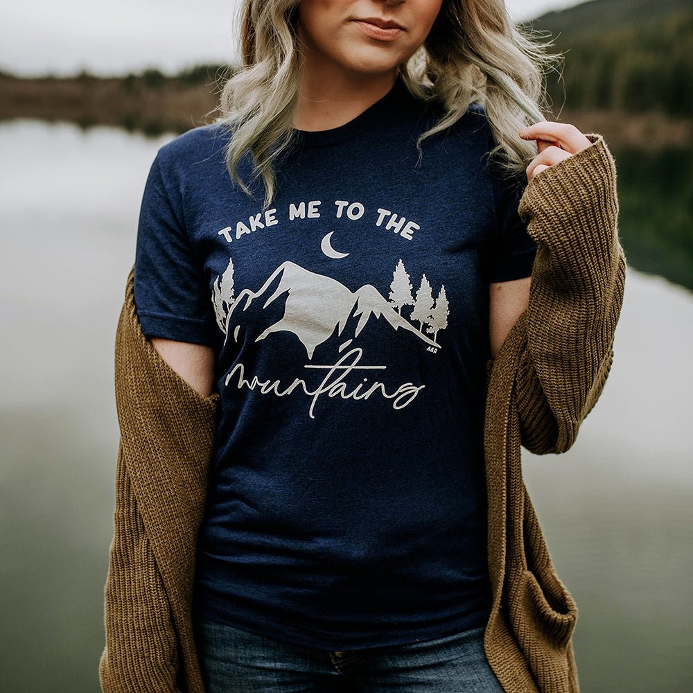 Take Me To The Mountains Lightweight Tee - Alley & Rae Apparel